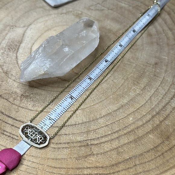 Kendra Scott Dollie Silver & Gold Filigree Metal Pendant Necklace - Picture 6 of 7